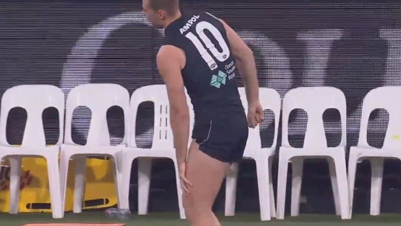 Harry McKay injures knee during Carlton’s match against Collingwood