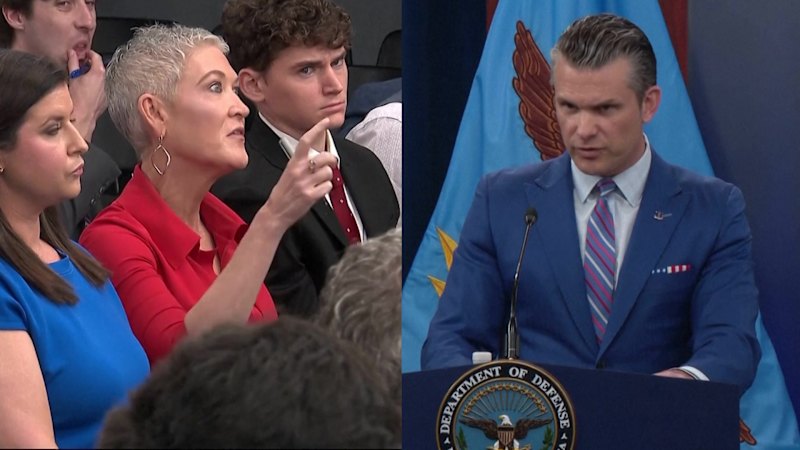 Hegseth's exchange with Fox News reporter