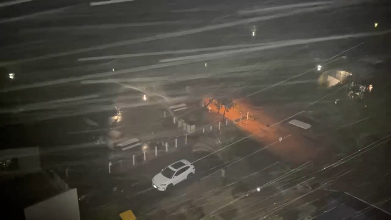 Wind lashes Queensland’s Bribie Island