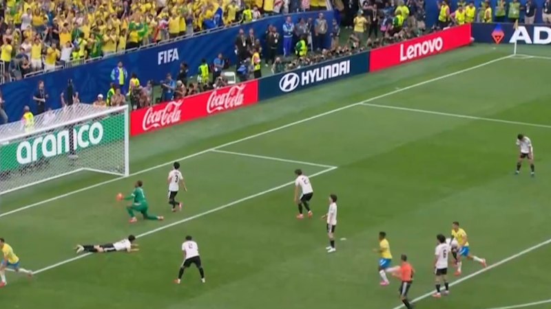 Brazil advance with 96th-minute winner