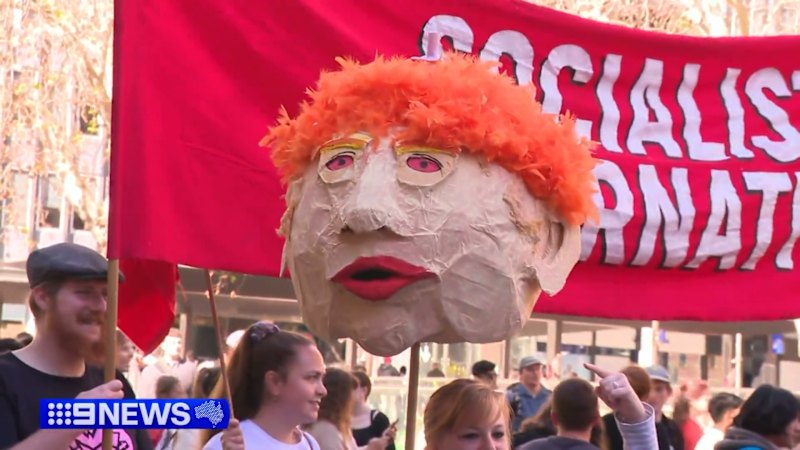 Thousands of students walk out of class to protest against Pauline Hanson
