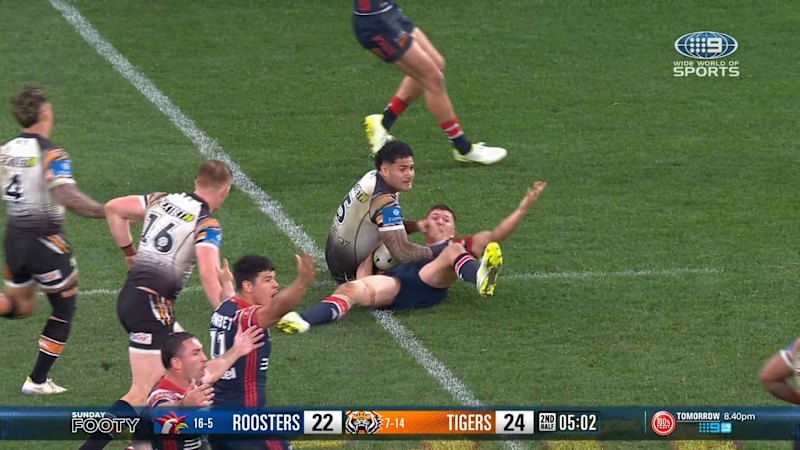 Jeral Skelton avoids a sin bin after professional foul