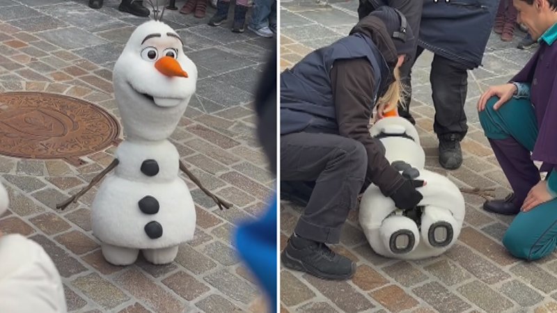 Animatronic character Olaf collapses at Disneyland Paris
