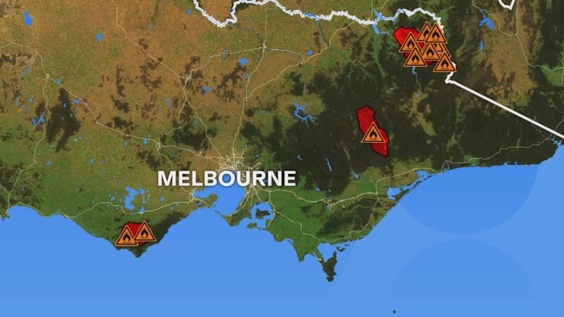 Bushfires raging in Victoria