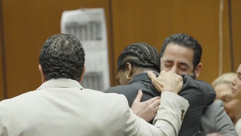 A$AP Rocky leaps into court benches after not guilty verdict