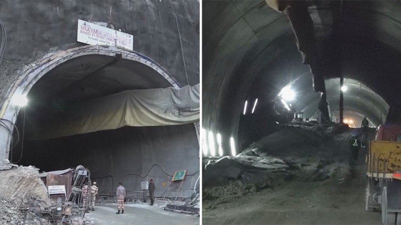 Rescue mission to reach workers trapped in Himalayan tunnel collapse