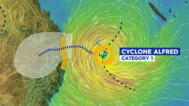 Tropical Cyclone Alfred to further intensify today