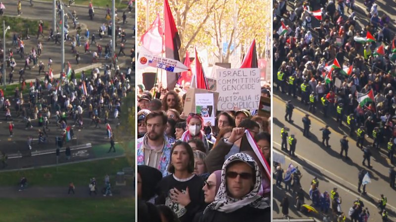 Protesters face off in Melbourne