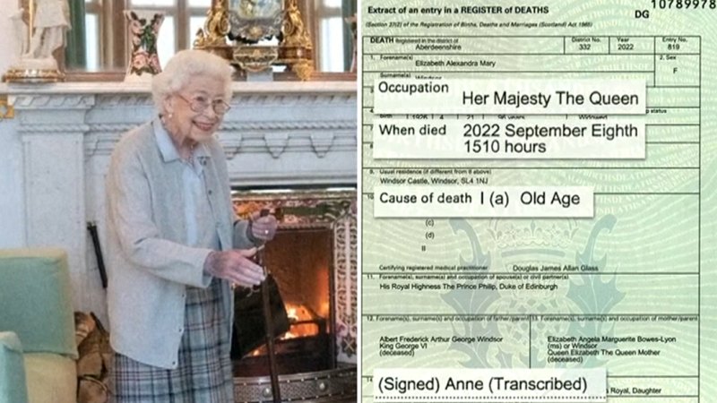 Cause of Queen Elizabeth II's death revealed by UK authorities