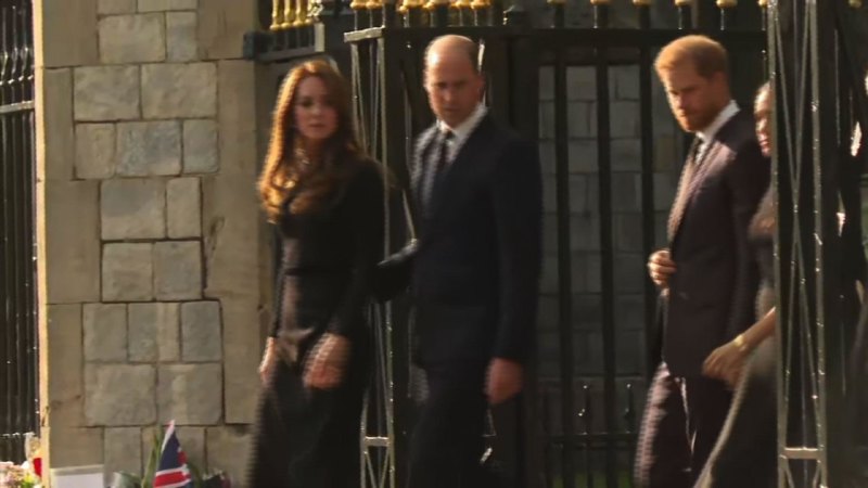 Prens William ve Harry, Windsor'un yas tutanlarını selamlıyor