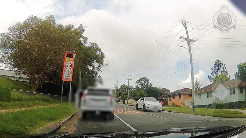 Tesla clocked at 92km/h through a Queensland school zone