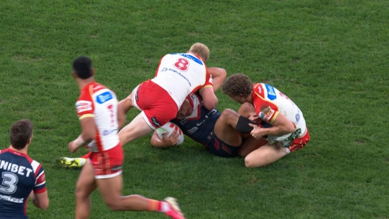 Tom Flegler placed on report during Dolphins vs Roosters match