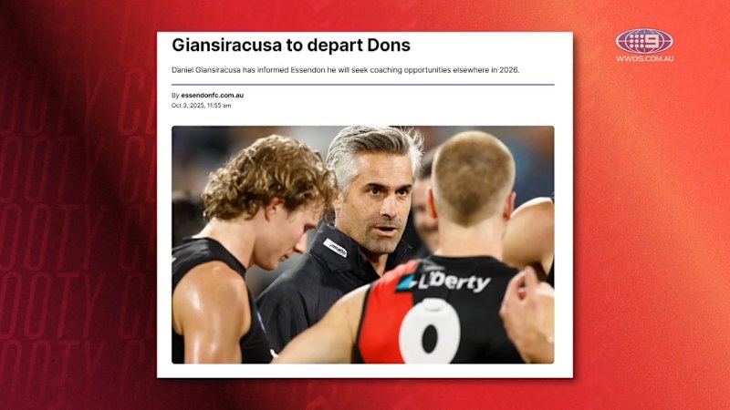 Ex-Bombers coach's 'sideways' move explained