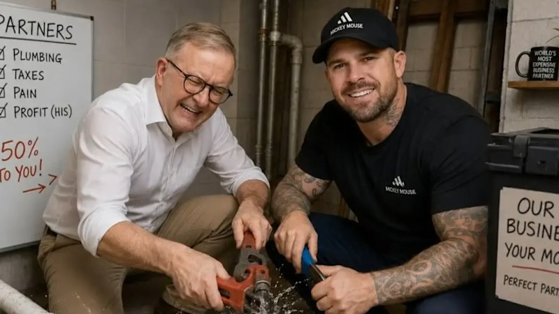Business owners launch AI Albo meme over budget measure