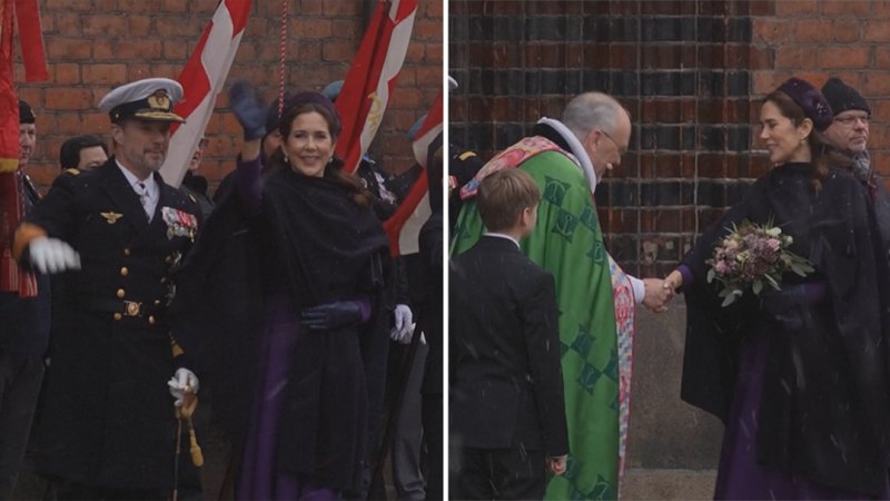 King Frederik and Queen Mary attend first church service of their reign