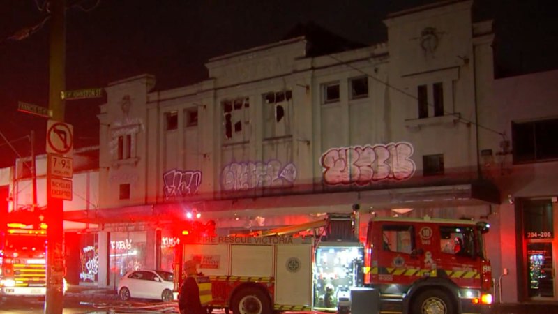 Old theatre in Melbourne gutted by fire