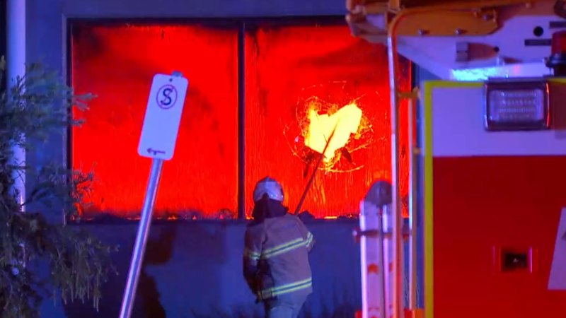 Firefighters battle major factory fire