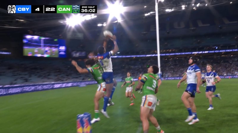 Bulldogs young gun makes aerial catch