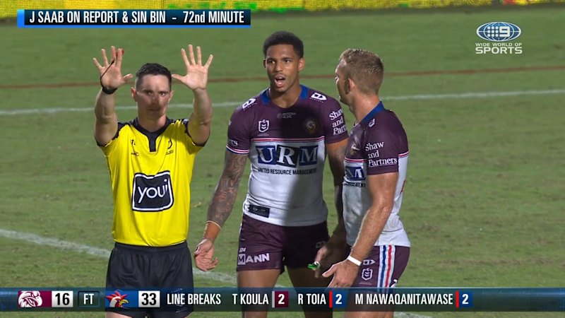 Freddy backs NRL's stance after Saab sin bin