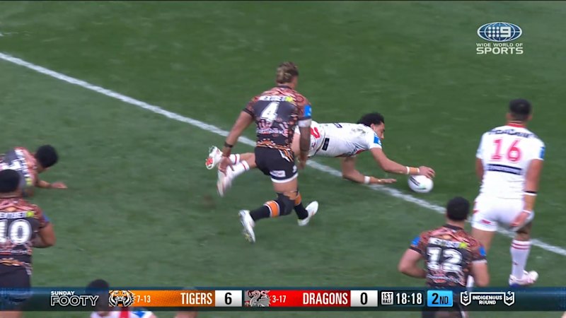 Tyrell Sloan scores as Dragons break through against the Tigers