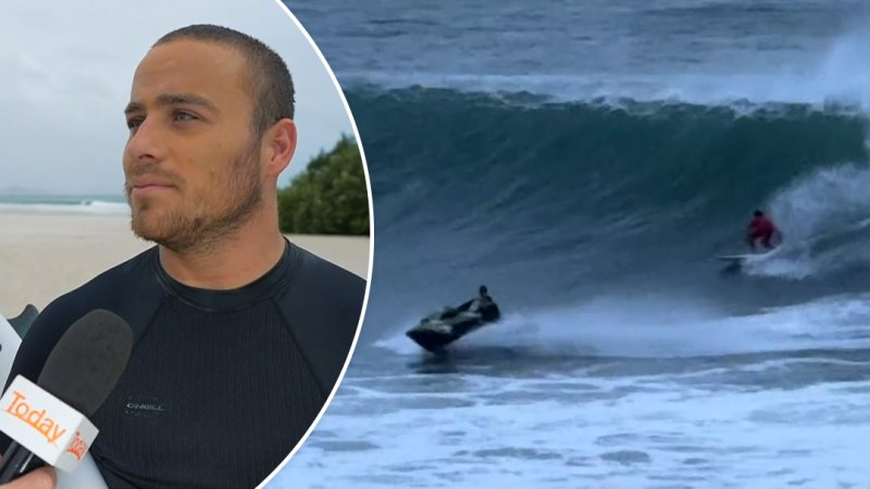 Surfers take to waves on Gold Coast as Alfred approaches