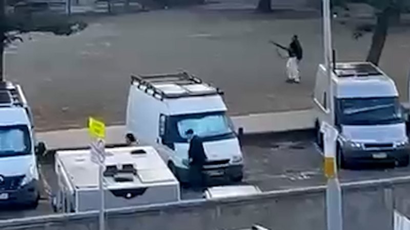 Couple seek refuge in parked van