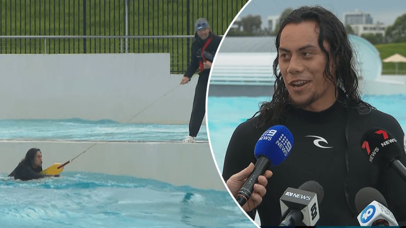 Blues star dragged out of wave pool