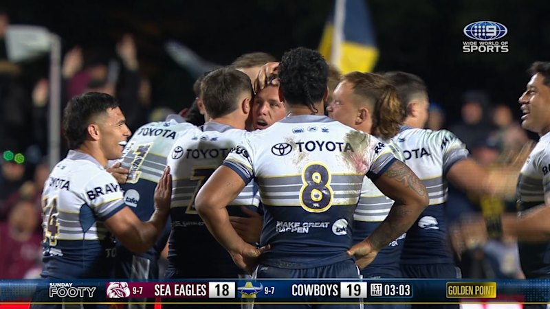 Drinkwater kicks golden point for Cowboys