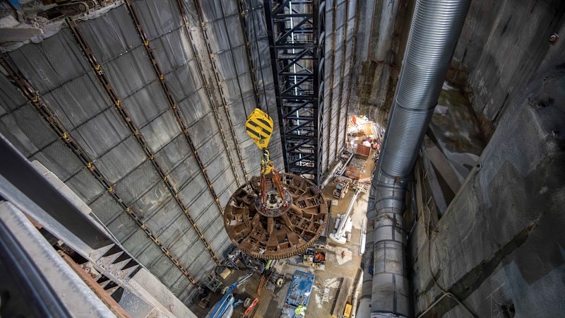 Sydney Metro tunnel boring machines retrieved at night