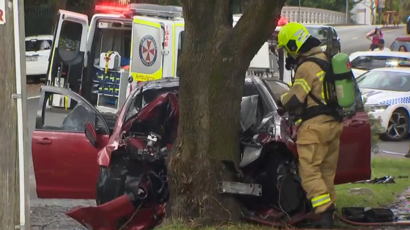 Five teens in critical condition after car hit tree in north Sydney