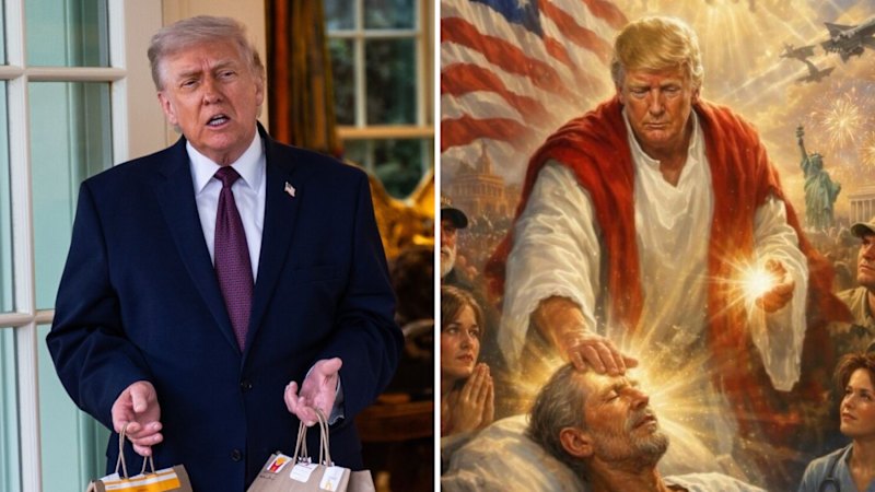 Trump claims post of himself as Jesus showed him as ‘doctor’