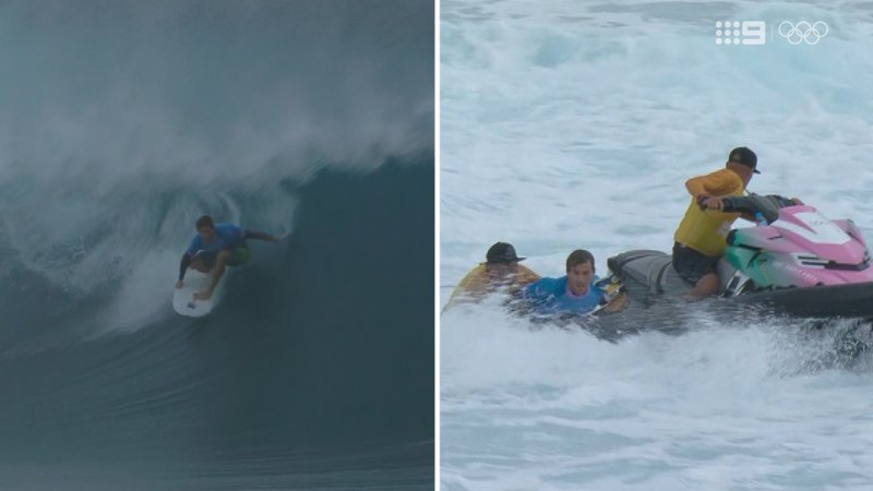 Robinson's huge wipeout in nasty Tahiti surf