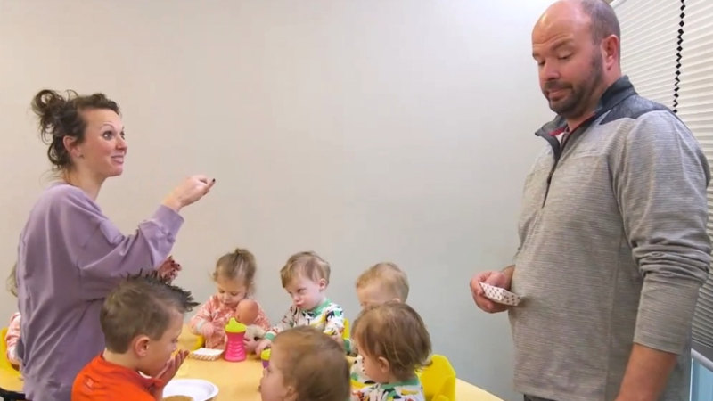Eric and Courtney Waldrop prepare to celebrate all nine of their kids' birthdays in a single month