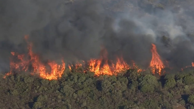 Bushfire threatens Perth homes