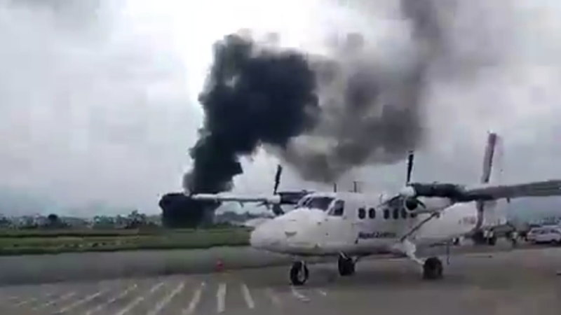 Plane crashes just after takeoff in Nepal