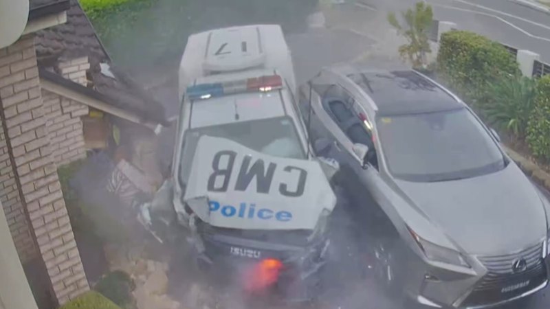 Police car crashes into family home for second time in two years