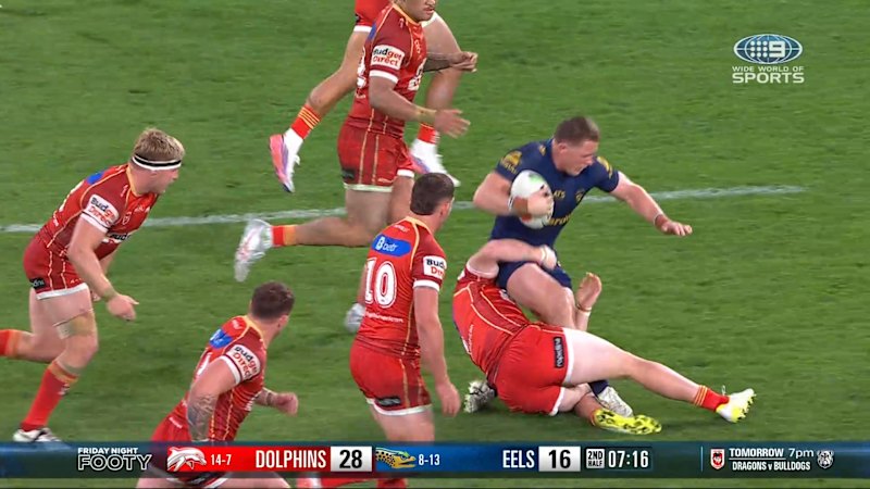 Tom Flegler avoids sin bin after hip drop tackle is placed on report
