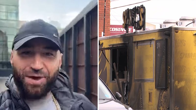 Sydney influencer's Melbourne food truck damaged in suspected arson attack