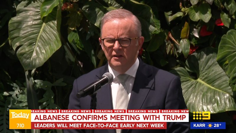 Anthony Albanese to meet with Donald Trump for first face-to-face talks