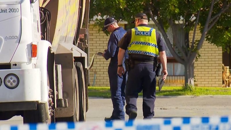 Young pedestrian killed by garbage truck