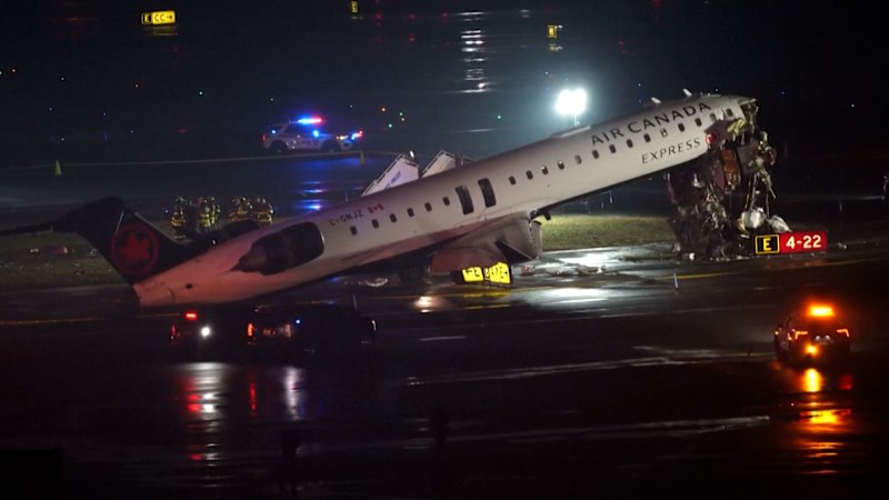 Air Canada jet crashes on LaGuardia runway