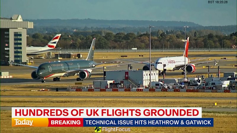 Hundreds of UK flights grounded after air traffic control problem