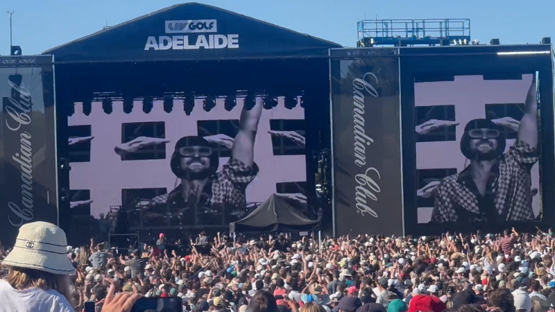 DJs rev up crowd at LIV golf Adelaide