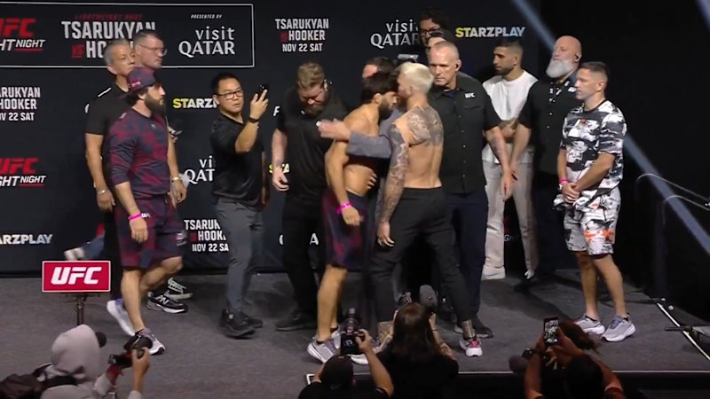 Tsarukyan s čelnim udarcem nad Hookerjem pred borbo v Katarju