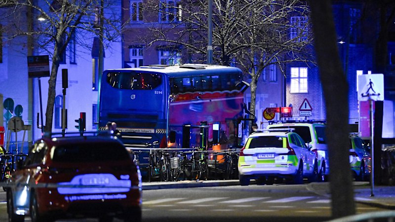 Bus crashes into pedestrians in central Stockholm