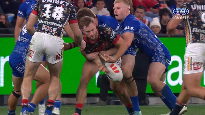 Sam Walker awarded captain’s challenge after knock-on in Roosters match