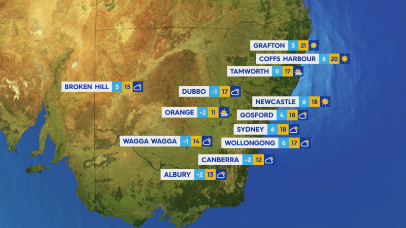 National weather forecast for Monday June 24