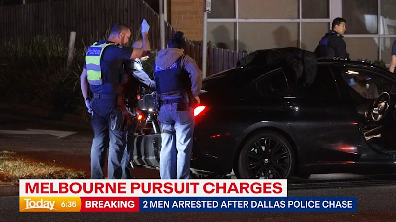 Two men charged after police pursuit in Melbourne