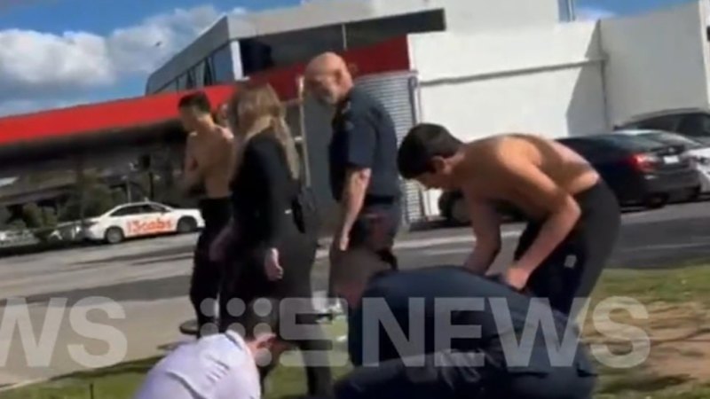 Man allegedly stabbed in machete attack after car crash