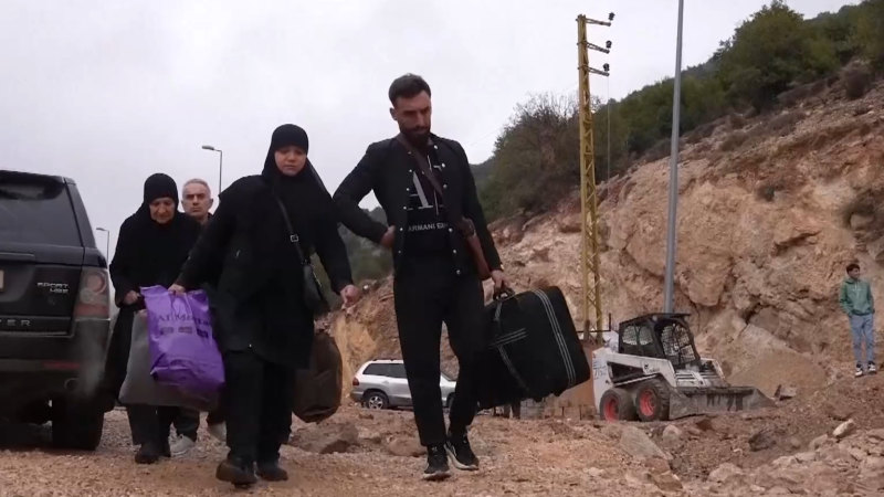 Displaced civilians in Lebanon and Israel return home after ceasefire